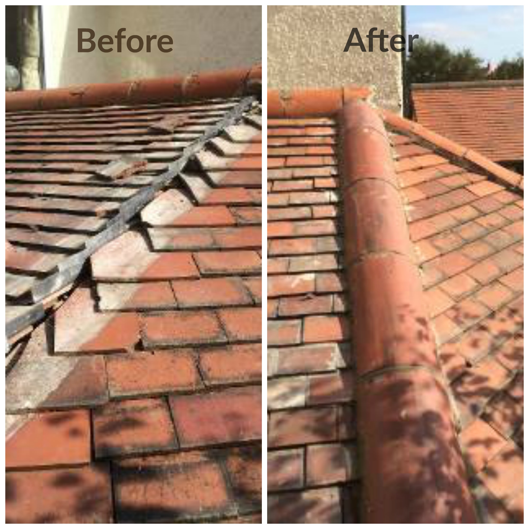 Roof 1 Before After - Chesterfield Roof Repair